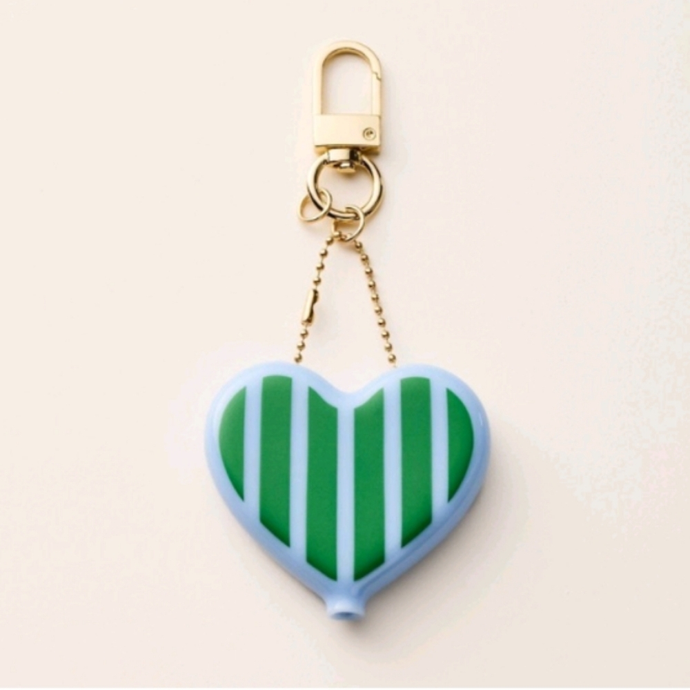 NWT, kate spade new york x Target, Striped Heart Coin Purse Bag Charm Keychain
